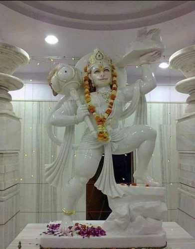 Makrana Marble Veer Hanuman Ji Idol